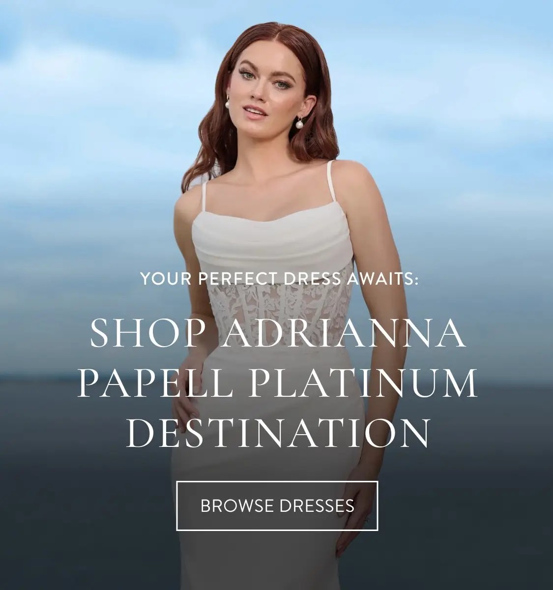 Women wearing a simple bridal dress