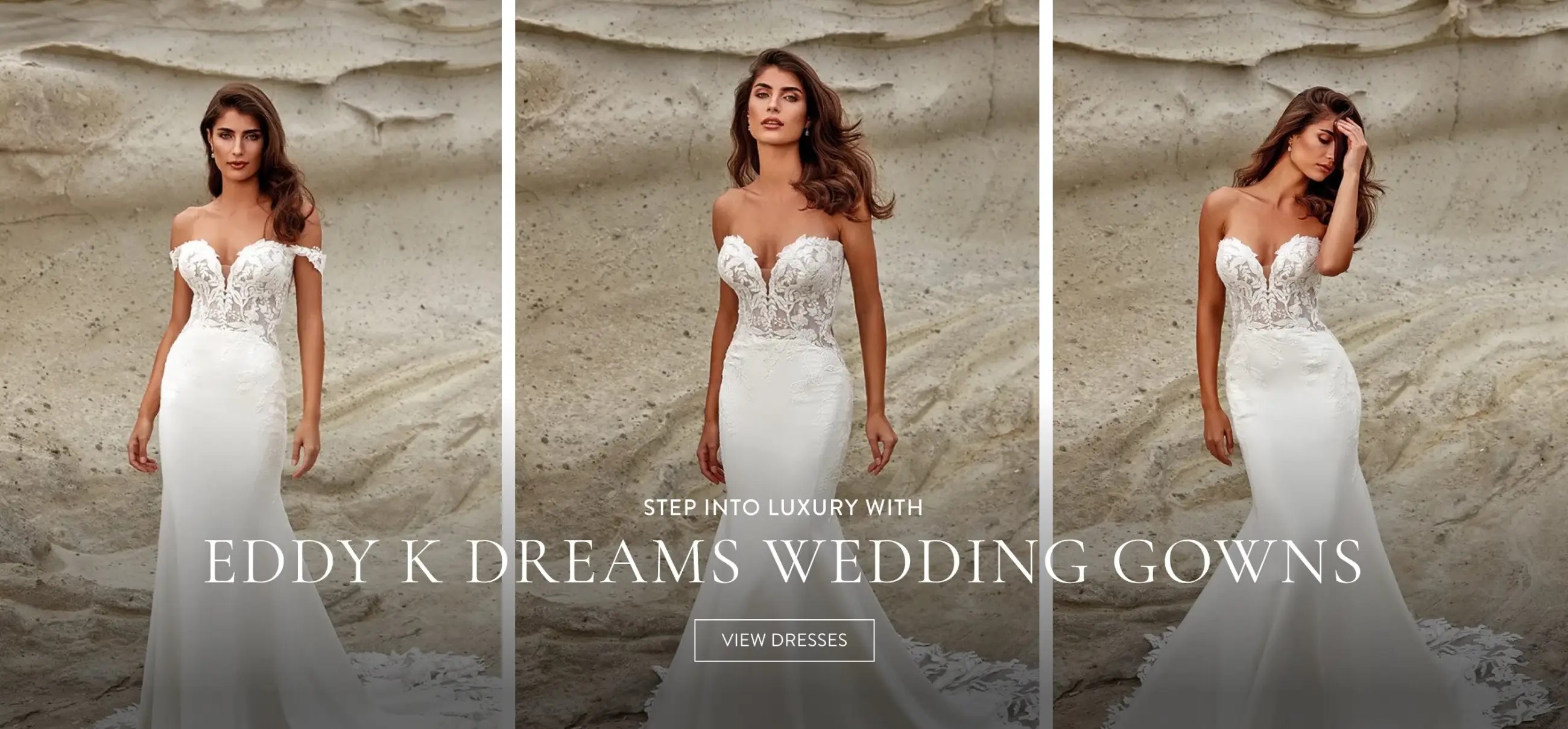 Women wearing a heart shape neckline bridal dress