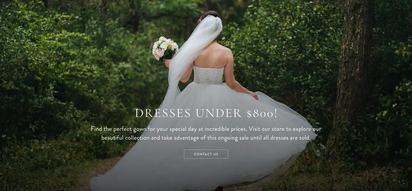 bride with an a-line dress